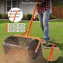 VEVOR Compost Spreader, 24 in Wide Peat Moss Spreader with T Shaped Handle, 3 Heights Adjustable, Powder-Coated Steel Garden Peat Moss Roller, Heavy Duty Grass Seed Spreaders for Planting Seeding