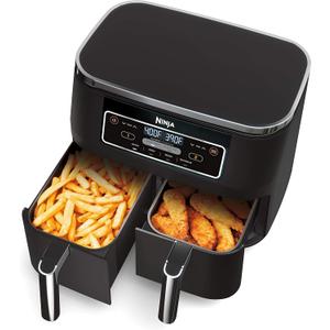 Ninja DZ100 Foodi 4-in-1, 8-qt, 2-Basket Air Fryer with DualZone Technology, DZ201, Ninja DZ201-- 8-Quart