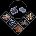 SATINIOR 12 Pack Clear Plastic Beads Storage Containers Box with Hinged Lid for Beads and More (3.54 x 2.36 x 1.26 Inch)