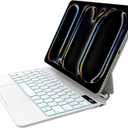 Keyboard Case for iPad Pro 11 inch (2025 M5 / 2024 M4) | Magic Keyboard with Trackpad, Easy-Set Magnetic Stand, 7-Color Backlit, Auto Sleep/Wake up, iPad Floating Keyboard