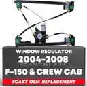 Power Window Regulator w/ Motor Assembly, Front Driver Side - Compatible with 2004-2008 Ford F-150, 04-08 Ford Lobo; 06-08 Lincoln Mark LT - Regular and Crew Cab Models - OEM 4L3Z-1523201CA, 741-428