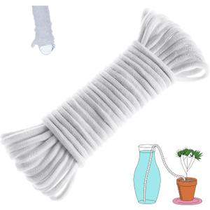 ORIMERC 50ft 1/4 inch Plants Self Watering Capillary Wick Rope Cord DIY Vacation Potted Flower Sitter Hydroponic Wicking Planter Pot Garden Seeds Starting Seedling Automatic Waterer System Device Line