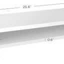 BEYGORM Monitor Stand Riser White, 21.6 inch 2 Tiers Wood Desk Shelf Computer Screen Stand with Storage for Desktop Laptop/Screen/TV/PC/Printer, Desk Shelf Organizer 21.6" L x 7.8" W x 5.2" H