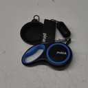 PINA Retractable Dog Leash, 26ft Dog Leash for Small Medium Large Dogs Up to 110lbs, 360 Tangle-Free Strong Reflective Nylon Tape, with Anti-Slip Handle, One-Handed Brake, Lock - Black Blue