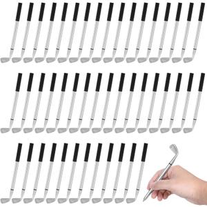 Ptwola 50PCS Golf Ballpoint Pen, Black Gel Ink Medium Point Pens (1.0mm) Mini Golfing Club Props Decorative Ergonomic Funny Sports for Office Coworkers Boss Dad Souvenirs