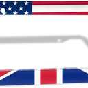 NEWCOCO Customized License Plate Frame 126 inch American and Canadian Standard License Plate is Applicable American and British Flag