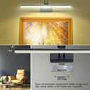 RAIFOOLLY Picture Light, Cordless Picture Lights for Wall, 16 Inch Picture Lights with Timer and Dimmable, 5000mAh Battery Wall Lights for Display Gallery Painting Art Frame Portrait - Black, Metal