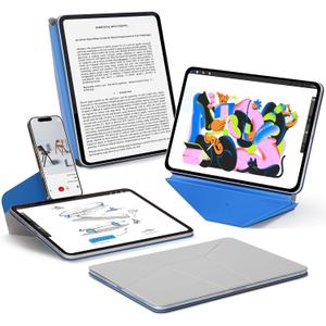 MOFT Dynamic Folio Case for iPad mini 7th A17 Pro 2024 & iPad mini 6th A15 2021, 8.3 Inch Slim Magnetic Stand Case with 20+ Viewing Angles, Auto Wake/Sleep, Ultra Thin, Cement x Sapphire