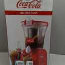Nostalgia Coca-Cola Frozen Drink Maker and Margarita Machine for Home - 32-Ounce Slushy Maker with Stainless Steel Flow Spout - Easy to Clean and Double Insulated - Red
