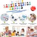 2 x FLAJZ 4 Pack Paint by Numbers Kit for Kids, Animals Paint by Number Kits for Kids Ages 4-8, DIY Animal Oil Painting Suitable for Home Decoration (8x8inch)