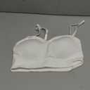 Strapless Bras for Women Non-Slip Padded Bandeau Bra Wireless Tube Top Bra Including Clear Straps, Small