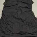 BORIFLORS Women's Sexy Bodycon Corset Mini Dresses Square Neck Ruched Sleeveless Club Party Short Dress (Large, Black)