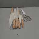 Astercook Knife Set, 13 Pieces Kitchen Knives Set with Ceramic Coating, Stainless Steel Chef Knife Sets with 6 Blade Guards, Dishwasher Safe Knives with Wooden Handle, White