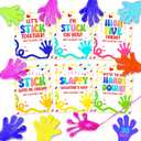 Sticky Slappy Hands Valentines Day Cards for Kids School, 30 Packs Stretchy Hands for Valentine's Day Kids Classroom Gifts Exchange Party Favors for Boys Girls