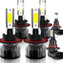 Compatible for Ford F250 High Low Beam Fog Lights F350 Super Duty F450 F550 2005 2006 2007 2008 2009 2010 2011 2012 2013 2014 2015 2016 2017 2018 2019 2020 2021 2022, Powersports Bulbs, 6-Pack