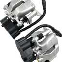 Pair Rear Electronic Parking Brake Caliper W/Actuator Replacement for 2004-2010 Audi A8 S8 Part# 4E0615403A 4E0615404A 4E0998281B