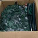 6Ft Prelit Pop Up Pencil Christmas Tree Decorations, Collapsible Artificial Christmas Tree with Lights, Foldable Pre Decorated with Ribbon Ornaments, Indoor Home Holiday Party Christmas Decorations (Red and White Polka Dot Ribbon)