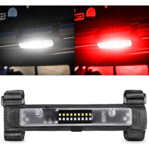 UTV Interior Light, RFROAD LIGHTING Universal Interior Dome Light Roll Bar Mount LED Lights Utility Roll Cage Lights for UTV Polaris RZR ATV Can-Am Kawasaki Truck Car Off Road Cab - White/Red