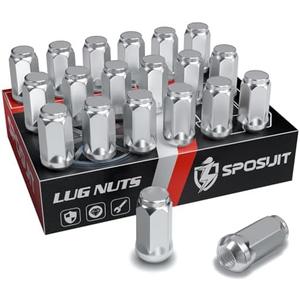 Sposuit M14x1.5 Lug Nuts - Replacement for 2017-2024 Honda Civic Type R, 2005-2024 Odysseym, 2009-2024 Pilot, 2006-2024 Ridgeline, 2019-2024 Passport - Closed End Chrome Lug Nut(20 Pcs)