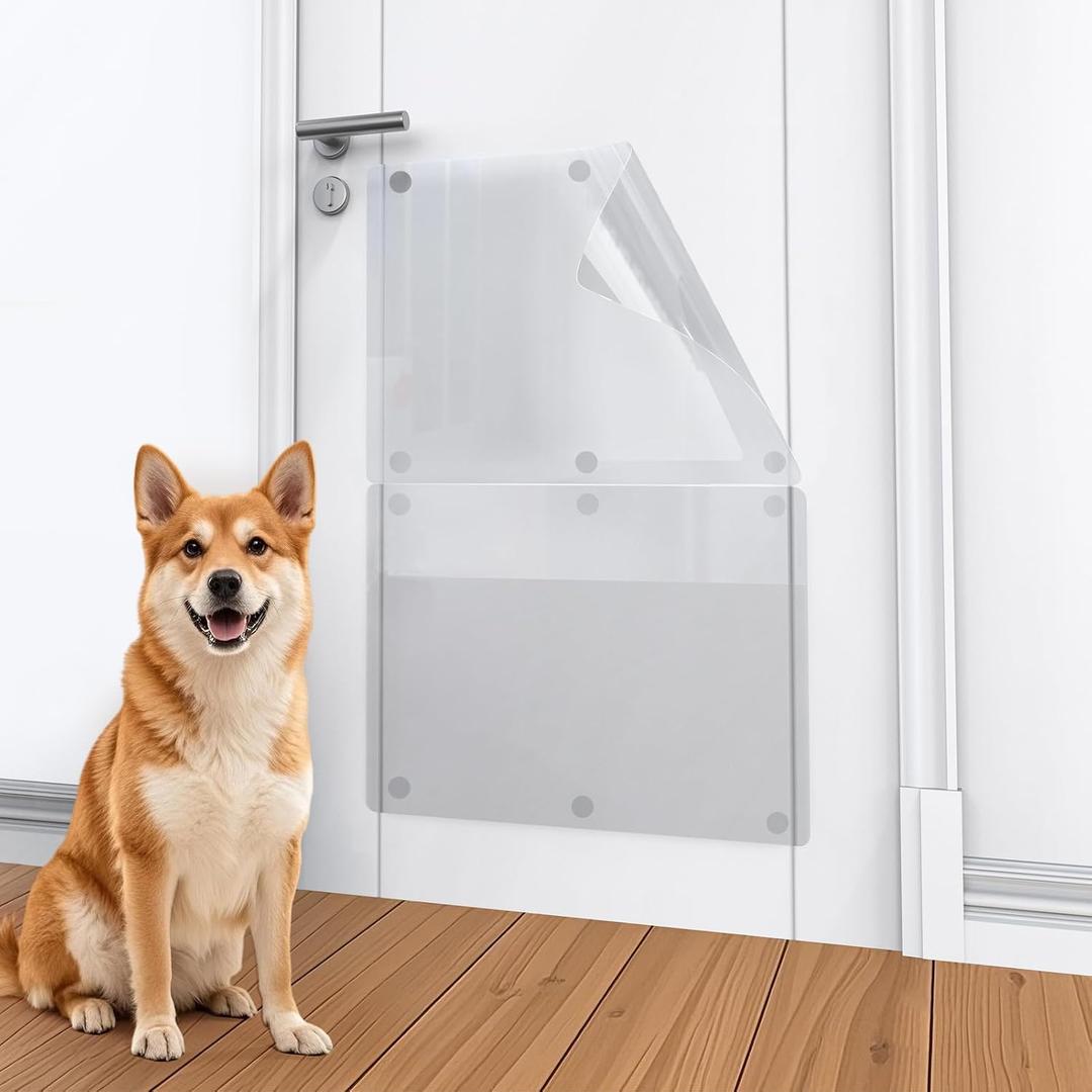 Door Protector for Dog and cat,Flexible Door Guard CoverCustom-Cut Door Shield for Pets to Protect Your Door & Wall Size 43'' x 16'' (1, 43'' x 16'')