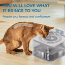 PAPIFEED Wireless Cat Water Fountain, 106oz/3L Battery Operated Pet Water Fountain Cordless for Cats Indoor, Automatic Cat Drinking Dispenser with Motion Sensor, Leak-Proof Silicone Pad Included  White