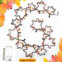 Thanksgiving Dinner Table Decoration Maple Leaves Rattan Light 3.94ft Thanksgiving Rattan Decor with Berry String Lights Battery Operated Fall Decor for Mantle Table Centerpiece Fireplace