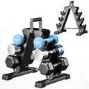 3 Tier Weight Rack for Dumbbells, A-Frame Metal Dumbbell Holder with Handle,Multilevel Weight Storage Organizer for Dumbbells,Tree Shape Compact Weight Rack/Holder,Perfect for Women Home Gym