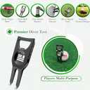 Parsaver Players Golf Divot Tool - 6 in 1 Multi Purpose Tool - Divot Tool with Ball Marker - Alignment Golf Ball Markers Included - Bottle Opener Pitch Fork Gadget - Permanent Marker Pen