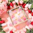 Treela 24 Set Flower Candles Wedding Favor for Guests Mini Pink Rose Shaped Tealight Candles for Return Gift Wedding Birthday Bridal Shower Housewarming Party