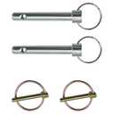 Trucktok 84-0140 1/2 inch Tow Bar Replacement for Retaining Pin （ with Clips ）