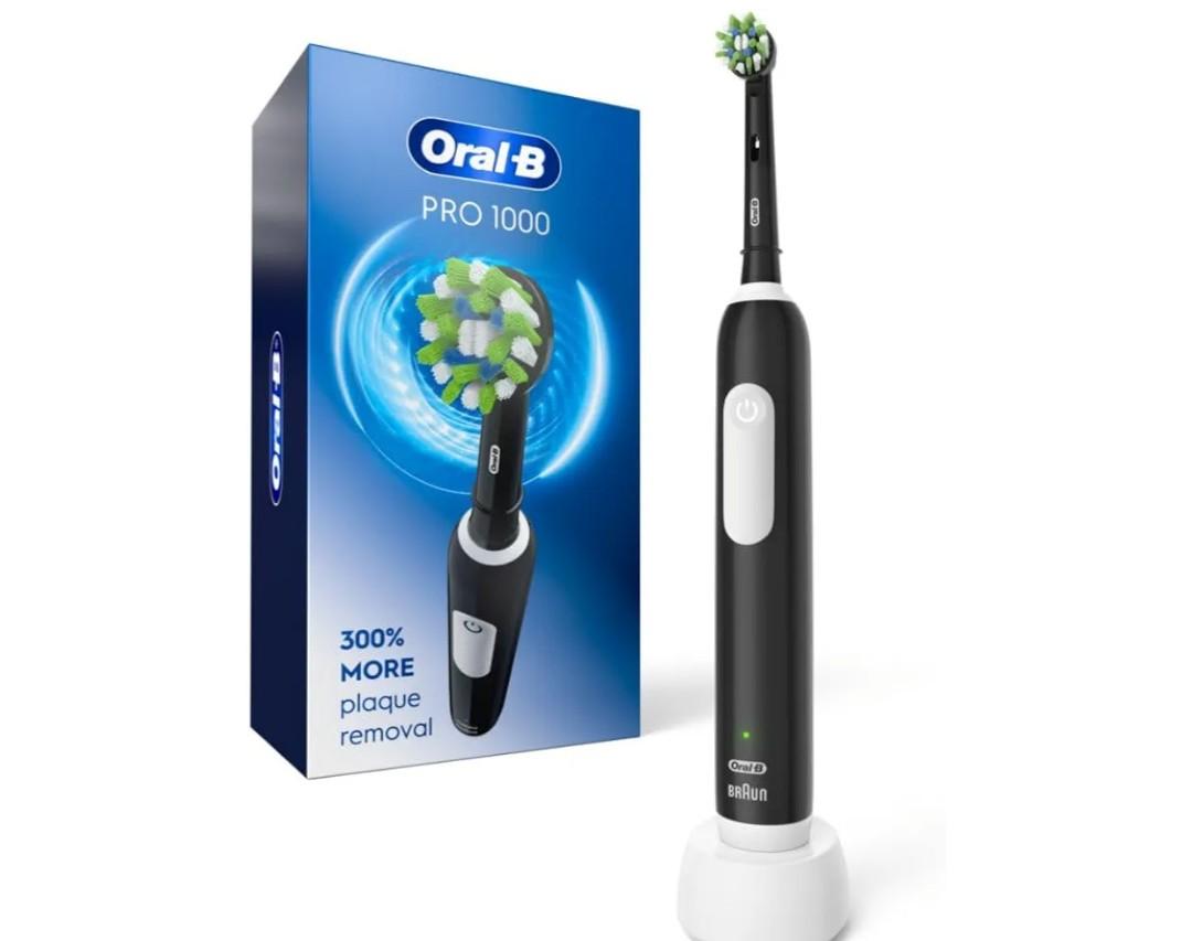 Oral-B Pro 1000 Rechargeable Electric Toothbrush, Black