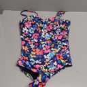 Aqua Eve Womens Plus Size One Piece Swimsuit - Ruched Tummy Control Bathing Suit Twist Front Swimwear (Colorful Floral) M/16W