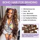 YWIGS Bulk Human Hair for Braiding Body Wave Blend #4/30 Boho Human Hair No Weft Human Braiding Hair 100G 20inch