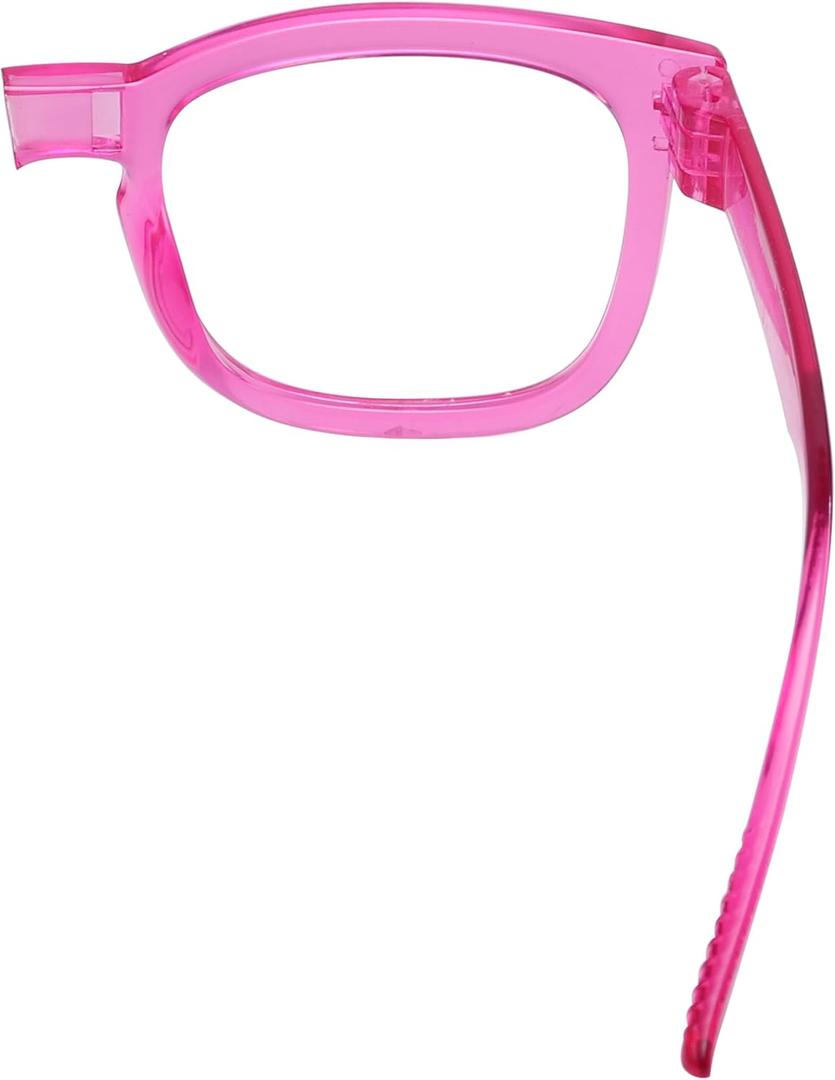 (Must Buy Both Eye) Metalless Reading Glasses Different Strength Each Eye Rose Red-Right Eye+1.00