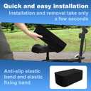 SPRING SEAON Cooling Knee Scooter Pad Cover, Memory Foam Cushion for Pain Relief, Breathable Padding for Summer, Fits Most Knee Walkers(Black)