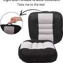 Srutirbo Car Booster Seat Cushion Raise The Height for Short People Driving Hip (Tailbone) and Lower Cack Fatigue Relief Suitable for Trucks, Cars, SUVs, Office Chairs, Wheelchairs (Pure Black) 15.7x15.7