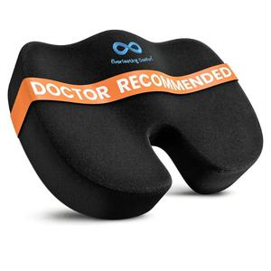 Everlasting Comfort Doctor Recommended Memory Foam Seat Cushion for Office Chairs & Car - Ergonomic Office Desk Accessories - Cushions for Tailbone Pain Relief, Sciatica & Back Support Pillow