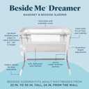 Baby Delight Beside Me Dreamer Bassinet | Bedside Sleeper | 6-Position Height Adjustment | Driftwood Grey