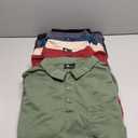 ZITY 7 Pack Mens Polo Shirts with Pocket Moisture Wicking Short Sleeve Outdoor Golf Athletic Work Multipack Shirts (Large, Black+grey+army Green+apricot+wine Red+dark Teal Blue+white)