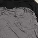 Ficerd 2 Pack Women's Long Sleeve T Shirts V Neck Twist Double Lined Crop Tops Going Out Slim Fit Trendy Tunic Tee Large, Gray/Black