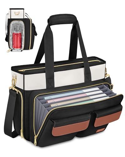 Ytonet Teacher Bag for Women, 15.6 Inch Laptop Tote Bag with Laptop Protective & Accordion File Pockets, Work Bags for Women Nurse Bags Teacher Gift Briefcase for Office, Business, College, Nursing