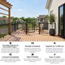 42 in. H x 4 ft. Heavy Duty BH Aluminum Straight Picket Railing with Post, Porch and Deck Railing Kit Supports Up to 800 Lbs, IBC Compliant and Certified, AAMA2604 Powder Coating, Textured Black