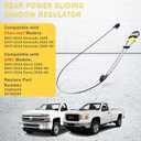 Rear Power Sliding Window Regulator Assembly Without Motor Compatible for 2007-2014 Chevy Silverado 1500 2500 HD 3500 HD, 2007-2014 GMC Sierra 1500 2500 HD 3500HD, Replacement 25980205
