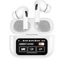 Wireless Bluetooth 5.4 Earbuds with ANC,Full Color Touch Screen Charging Case,Headphones with microphone,36H Battery Life,Active Noise Cancellation,mobile phones,laptops and tablets (Standard White)