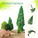 Skylety 35 Pieces Model Trees 6.3-1.2 Inch Mixed Miniature Trees Diorama Supplies Fake Plants Train Scenery Landscape Christmas Village Architecture DIY Crafts(Mixed Green,Multiple Tree)