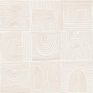 2 x VEELIKE Retro Geometric Peel and Stick Wallpaper Boho Geometric Wallpaper for Bathroom Bedroom 17.7''x118'' Mid Century Art Deco Wallpaper Removable Self Adhesive Abstract Wall Paper for Living Room