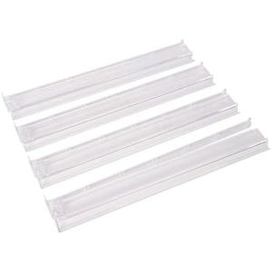 GUSTARIA Mahjong All-in-One Tile Rack & Pusher, Clear Acrylic Mahjong Rack and Pusher Combo, Modern American Mahjong Tile Racks, Set of 4, White