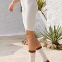 2 x loomdale comfort coffee socks for hiking running everyday wear (US, Numeric, 5, 11, Regular, Regular, Ivory White)