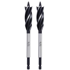 Wood Drill Bit 13/16 in. x 6-1/2 in. x 2Pcs Auger Drill Bits for Wood with 1/4 Inch Quick Change Hex Shank