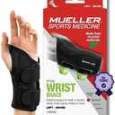 MUELLER Sports Medicine Green Fitted Wrist Brace for Men and Women, Wrist Pain Relief Support, Ideal for Carpal Tunnel, Tendonitis, Arthritis, Black